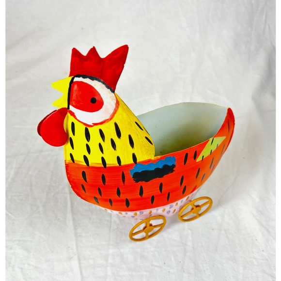 Pfaltzgraff Secrets Of Pistoulet Metal Chicken Planter Utensil Holder - Picture 4 of 8